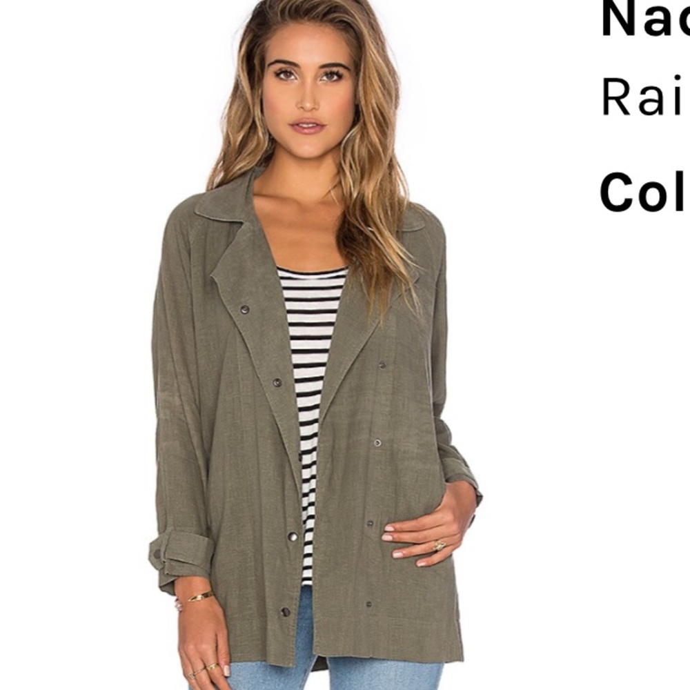 Rails Women’s Snap Front “Nadia” Sage Green Long … - image 1